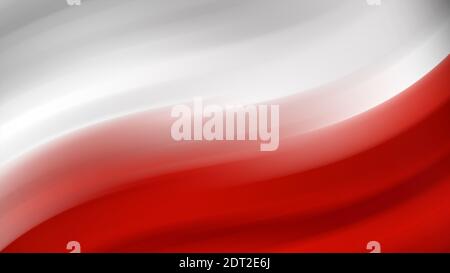 Abstract Polen Nationalflagge. Flagge Polens. Hintergrund Stockfoto