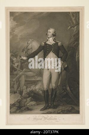 Künstler: Thomas Cheesman, Brite, 1760–nach 1834, nach: John Trumbull, Amerikaner, 1756–1843, Thema: George Washington, Amerikaner, 1732–1799, LL.D. 1822, George Washington bei der Schlacht von Trenton (1792), Stipple Engraving, Bild: 64 × 44.1 cm (25 3/16 × 17 3/8 in.), Made in United Kingdom, British, 18. Jahrhundert, Works on Paper - Prints Stockfoto