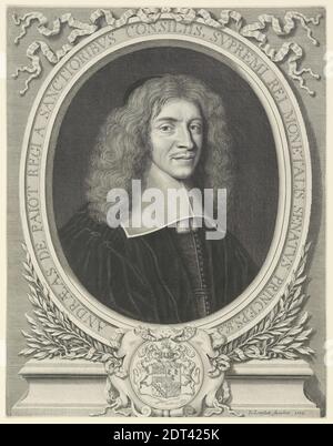 Künstler: Jean Lenfant, französisch, 1615–1674, Portrait von André de Paiot, Gravur, 37 × 28.7 cm (14 9/16 × 11 5/16 in.), Made in France, französisch, 17. Jahrhundert, Arbeiten auf Papier - Drucke Stockfoto