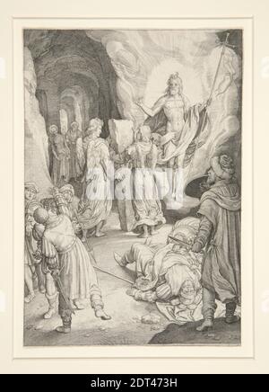 Künstler: Nicolaes de Bruyn, Flämisch, 1571–1656, nach: Hendrick Goltzius, Niederländisch, 1558–1617, die Auferstehung (Passionsserie), Gravieren, 19.9 × 13.7 cm (7 13/16 × 5 3/8 in.), Made in Flandern, Flämisch, 16.–17. Jahrhundert, Arbeiten auf Papier - Drucke Stockfoto