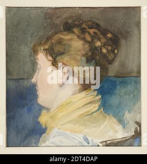 Künstler: Edwin Austin Abbey, amerikanisch, 1852–1911, M.A., 1897, Portrait of Mrs. Abbey, Aquarell, wove, 30 × 26 cm (11 13/16 × 10 1/4 in.), Made in United States, American, 19. Jahrhundert, Werke auf Papier - Zeichnungen und Aquarelle Stockfoto