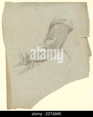 Künstler: Edwin White, Amerikaner, 1817–1877, Ärmel, Skizze zur Unterzeichnung des Compact in the Cabin of the Mayflower, schwarze und weiße Kreiden, Overall (unregelmäßige Blatt): 30.5 × 25.4 cm (12 × 10in.), Made in United States, American, 19. Jahrhundert, Werke auf Papier - Zeichnungen und Aquarelle Stockfoto
