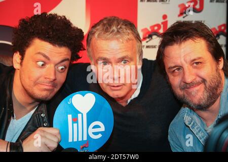 Franck Dubosc, Guy Lecluyse und Kev Adams bei der Vorpremiere von Fiston in Lille, Frankreich am 20. Januar 2014. Foto von Sylvain Lefevre/ABACAPRESS.COM Stockfoto