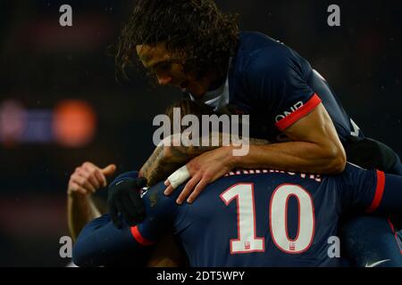 PSG's Zlatan Ibrahimovic Freude nach dem Tor 1-0 während der Französisch First League Fußballspiel, PSG gegen Bordeaux in Paris, Frankreich, am 31. Januar 2014. PSG gewann 2:0. Foto von Henri Szwarc/ABACAPRESS.COM Stockfoto