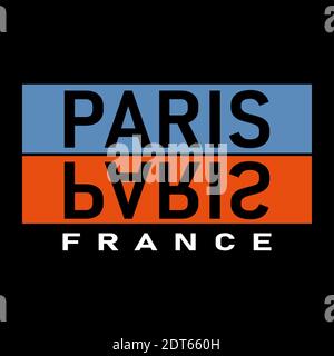 Paris Typografie Schriftzug und typografisches T-Shirt Design. Stock Vektor