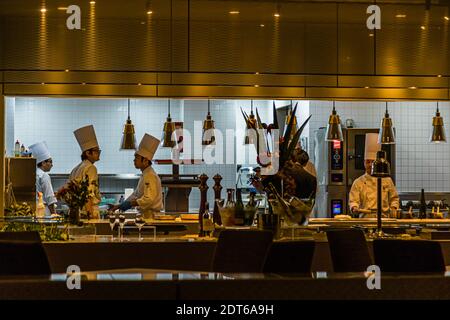 Offene Küche im Hotel Nippondeira, Shizuoka, Japan Stockfoto