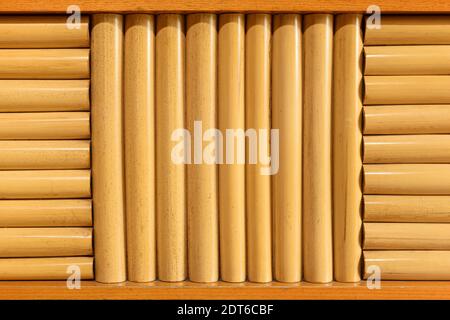 Vertikale Holzlatten Bambus Textur. Stockfoto