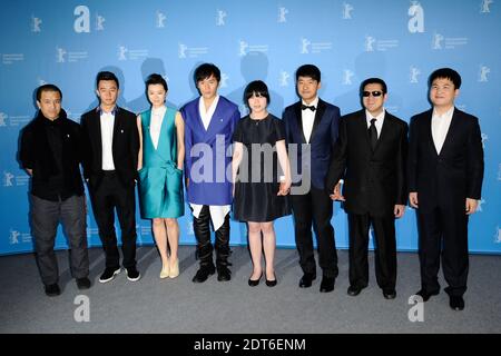 Qin Hao, Zhang Lei, Guo Xiaodong, Ma Yingli, Lu Huang, Xuan Huang, Mu Huaipeng und Lou Ye bei der 'Blind Massage' Photocall während der 64. Berlinale, Internationale Filmfestspiele Berlin, Deutschland, am 10. Februar 2014. Foto von Aurore Marechal/ABACAPRESS.COM Stockfoto