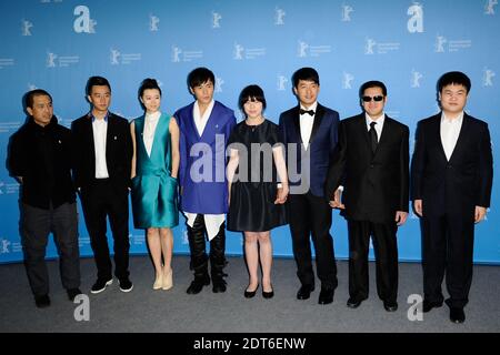 Qin Hao, Zhang Lei, Guo Xiaodong, Ma Yingli, Lu Huang, Xuan Huang, Mu Huaipeng und Lou Ye bei der 'Blind Massage' Photocall während der 64. Berlinale, Internationale Filmfestspiele Berlin, Deutschland, am 10. Februar 2014. Foto von Aurore Marechal/ABACAPRESS.COM Stockfoto