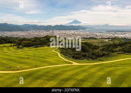 Nippondaira Hotel, Shizuoka, Japan mit Blick auf Mount Fuji Stockfoto