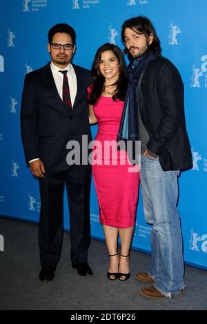 Michael Pena, America Ferrera und Diego Luna beim 'Cesar Chavez' Photocall während der 64. Berlinale, Internationale Filmfestspiele Berlin, Deutschland, am 12. Februar 2014. Foto von Aurore Marechal/ABACAPRESS.COM Stockfoto