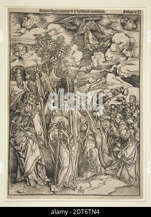 Künstler: Ieronimus von Frankfurt Greff, deutsch, ca. 1460–nach 1507, nach: Albrecht Dürer, Deutsch, 1471–1528, Kopie nach Dürers die vier Engel halten die Winde, aus der Serie die Apokalypse, Holzschnitt, Block: 39.4 × 28.5 cm (15 1/2 × 11 1/4 in.), Made in Germany, deutsch, 16. Jahrhundert, Arbeiten auf Papier - Drucke Stockfoto