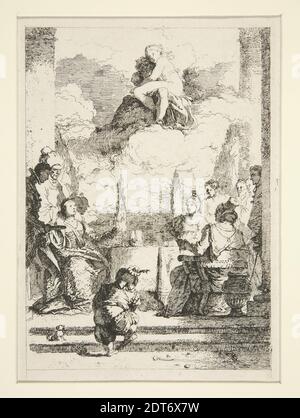 Radierer: Jean-Honoré Fragonard, französisch, 1732–1806, nach: Giovanni Battista Tiepolo, italienisch, Venedig, 1696–1770, Fest des Antonius und Kleopatra (nach Tiepolos Gemälde im Palazzo Labbia, Venedig), Radierung, Plattenmarke: 16.4 × 11.2 cm (6 7/16 × 4 7/16 in.), Made in France, französisch, 18. Jahrhundert, Arbeiten auf Papier - Drucke Stockfoto