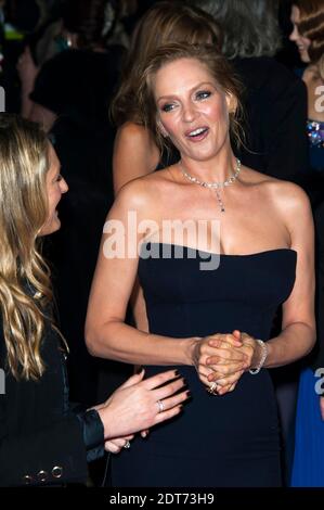 Uma Thurman kommt zu den EE British Academy Film Awards (BAFTA) 2014, die am 16. Februar 2014 im Royal Opera House, Bow Street, London, Großbritannien, stattfinden. Foto von Nicolas Genin/ABACAPRESS.COM Stockfoto