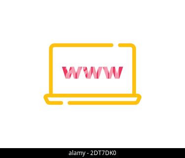 Notebook. Flaches Web-Symbol, Schild oder Taste isoliert auf weißem Hintergrund. Kollektion Moderne Trend Konzept Design Stil Vektor Illustration Symbol. Stock Vektor
