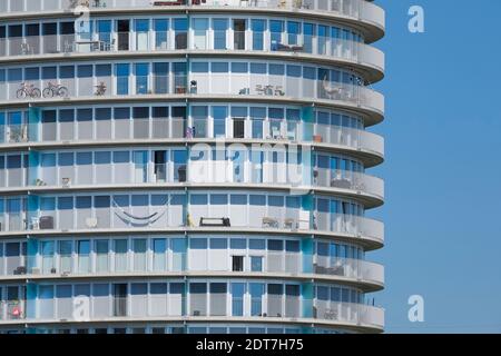 Wohnturm Jabee Tower, Schweiz, Dübendorf Stockfoto