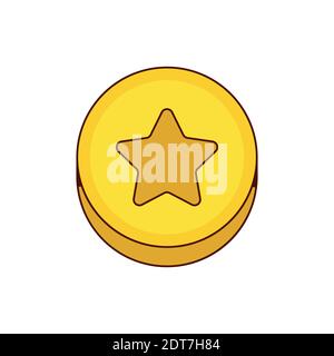 Ecstasy Pille mit gelbem Sternsymbol isoliert Stock Vektor