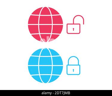 VPN-Symbol. Trendy modernen flachen linearen Vektor VPN-Symbol auf weißem Hintergrund aus Thin Line Technology Kollektion, editierbare Kontur Kontur Vektor illustrat Stock Vektor