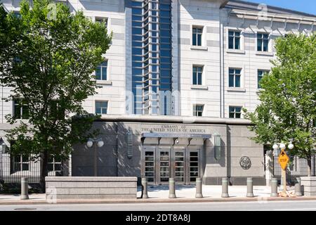 Das Gebäude der Botschaft der Vereinigten Staaten von Amerika wird in Ottawa, Kanada, gezeigt Stockfoto