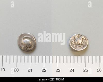 Herrscher: Orontas, Prägeanstalt: Adramyteum, Münze von Orontas aus Adramyteum, ca. 357–352 v. Chr., Silber, 2.65 g, 11:00, 14 mm, hergestellt in Adramyteum, Mysia, Griechisch, 4. Jahrhundert v. Chr., Numismatik Stockfoto