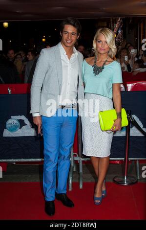 Caroline Receveur und Freund Valentin nahmen an der Globes de Cristal Zeremonie 2014 Teil, die am 10. März 2014 im Le Lido in Paris, Frankreich, stattfand. Foto von Nicolas Genin/ABACAPRESS.COM Stockfoto