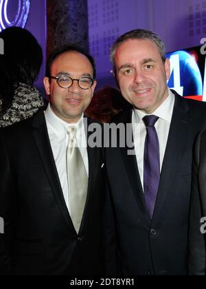 Xavier Bertrand, Frank Melloul bei der I24 News Launch Party im Pavillon Cambon, Paris, Frankreich am 12. März 2014. Foto von Alban Wyters/ABACAPRESS.COM Stockfoto