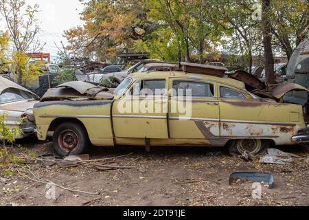 Liquidation eines Autoschrottplatzes in Albuquerque, New Mexico Stockfoto