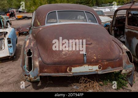 Liquidation eines Autoschrottplatzes in Albuquerque, New Mexico Stockfoto