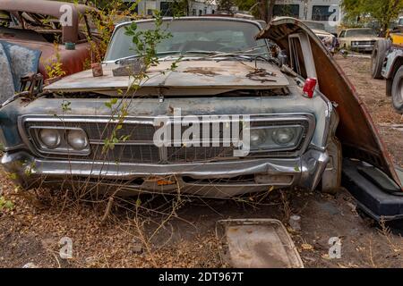 Liquidation eines Autoschrottplatzes in Albuquerque, New Mexico Stockfoto