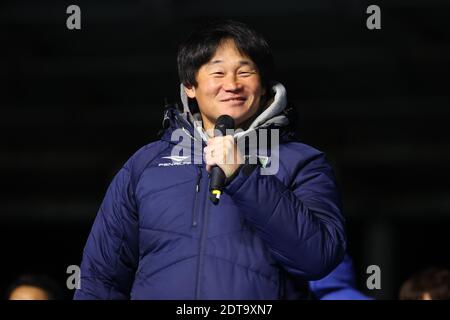 Kawasaki Todoroki Stadium, Kanagawa, Japan. Dezember 2020. Kazunari Okayama, 21. DEZEMBER 2020 - Fußball/Fussball : Kawasaki Frontale's Kengo Nakamura Ruhestandszeremonie im Kawasaki Todoroki Stadium, Kanagawa, Japan. Quelle: Yohei Osada/AFLO SPORT/Alamy Live News Stockfoto