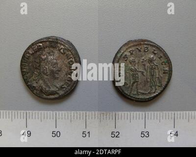 Honorand: Saloninus Caesar, Sohn des Kaisers Gallienus, Münzstätte: Asien, Herrscher: Gallienus, Kaiser von Rom, ca. 218–268 n. Chr., regiert 253–68, Antoninianus von Gallienus, Kaiser von Rom aus Asien, 258–59, Billon, 3.72 g, 5:00, 22 mm, Made in Asia, Roman, 3. Jahrhundert n. Chr., Numismatik Stockfoto