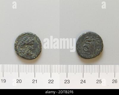 Münzstätte: Aegina, Münze von Unbekannt von Aegina unter Pergamonkönigen, 133 v. Chr., Kupfer, 4.53 g, 17.5 mm, hergestellt in Aegina, römisch, 2.–1. Jahrhundert v. Chr., Numismatik Stockfoto