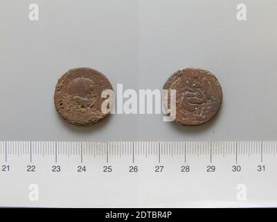 Münzstätte: Edessa, Mesopotamien, Münze von Edessa, 201–99, Kupfer, 9.70 g, 6:00, 23 mm, ausgegraben in Dura-Europos, hergestellt in Edessa, Mesopotamien, römisch, 3. Jahrhundert, Numismatik Stockfoto