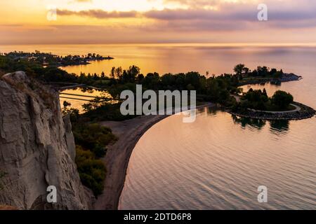 Bluffers Marina Park Scarborough Toronto Ontario Kanada am frühen Morgen sonnenaufgang im Sommer Stockfoto