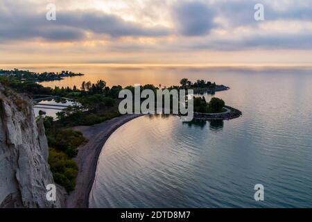 Bluffers Marina Park Scarborough Toronto Ontario Kanada am frühen Morgen sonnenaufgang im Sommer Stockfoto