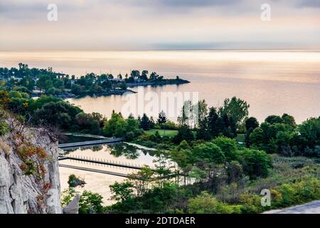 Bluffers Marina Park Scarborough Toronto Ontario Kanada am frühen Morgen sonnenaufgang im Sommer Stockfoto