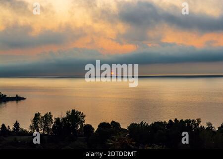 Bluffers Marina Park Scarborough Toronto Ontario Kanada am frühen Morgen sonnenaufgang im Sommer Stockfoto