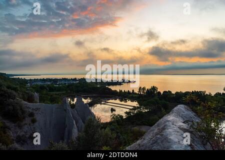 Bluffers Marina Park Scarborough Toronto Ontario Kanada am frühen Morgen sonnenaufgang im Sommer Stockfoto