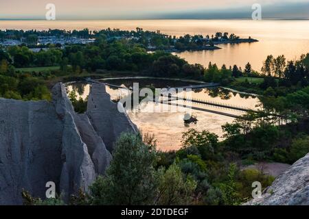 Bluffers Marina Park Scarborough Toronto Ontario Kanada am frühen Morgen sonnenaufgang im Sommer Stockfoto