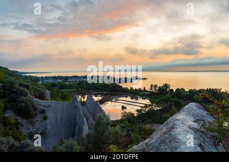 Bluffers Marina Park Scarborough Toronto Ontario Kanada am frühen Morgen sonnenaufgang im Sommer Stockfoto