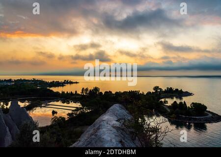 Bluffers Marina Park Scarborough Toronto Ontario Kanada am frühen Morgen sonnenaufgang im Sommer Stockfoto
