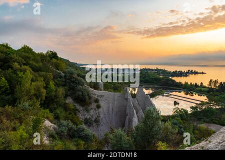 Bluffers Park Scarborough Bluffs Conservation Area Scarborough Toronto Ontario Kanada Früher Sonnenaufgang im Sommer Stockfoto