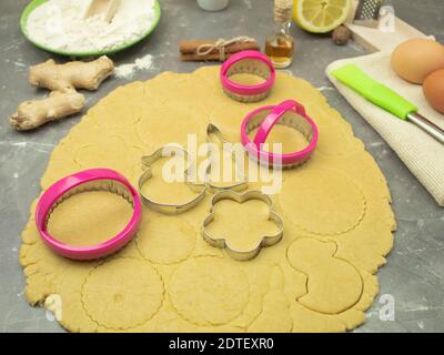 Hausgemachte Lebkuchen aus Mürbeteig Stockfoto