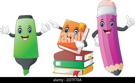 Vektor-Illustration von Cute Briefpapier Cartoon Stock Vektor