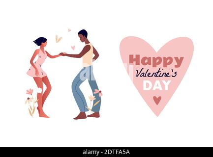 Alles Liebe zum Valentinstag. Salsa in der Stadt. Stock Vektor