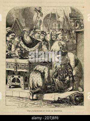 URTEIL GOTTES ÜBER GODWIN [Godwin, Earl of Wessex] aus dem Buch "Danes, Saxons and Normans : or, Stories of our Ahnen" von Edgar, J. G. (John George), 1834-1864 Veröffentlicht in London im Jahr 1863 Stockfoto