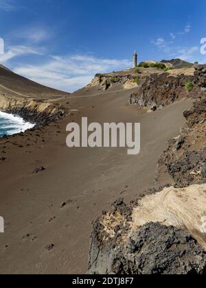 Naturschutzgebiet Vulcao dos Capelinhos. Faial Island, eine Insel auf den Azoren (Ilhas dos Acores) im Atlantischen Ozean. Die Azoren sind eine autonome reg Stockfoto