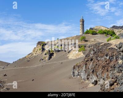 Naturschutzgebiet Vulcao dos Capelinhos. Faial Island, eine Insel auf den Azoren (Ilhas dos Acores) im Atlantischen Ozean. Die Azoren sind eine autonome reg Stockfoto