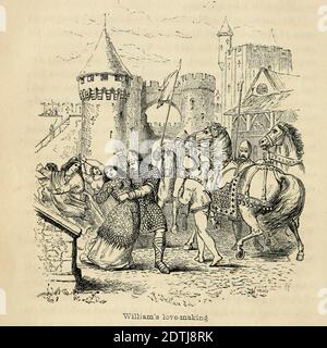 William [der Norman] Liebe machen mit MATILDA VON FLANDERN. Aus dem Buch 'Danes, Saxons and Normans : or, Stories of our Ahnen' von Edgar, J. G. (John George), 1834-1864 Veröffentlicht 1863 in London Stockfoto