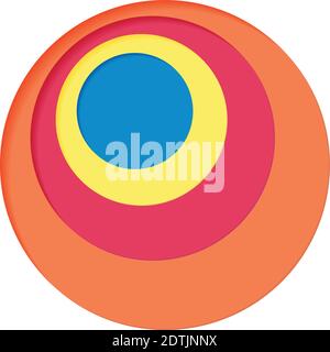 Runde Palette von vier Farben auf weißem Hintergrund - Vektorgrafik Stock Vektor